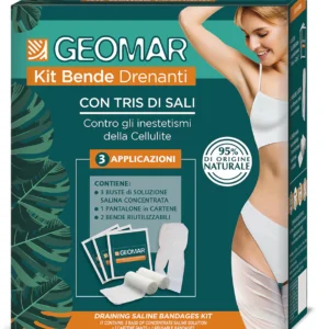Geomar Kit Bende Drenanti 3 applicazioni Anti-Cellulite con Tris di Sali