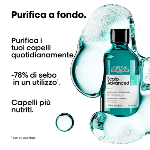 Oreal Serie Expert Shampoo Scalp Anti-Oiliness 500 ml. - Capelli Grassi - immagine 2